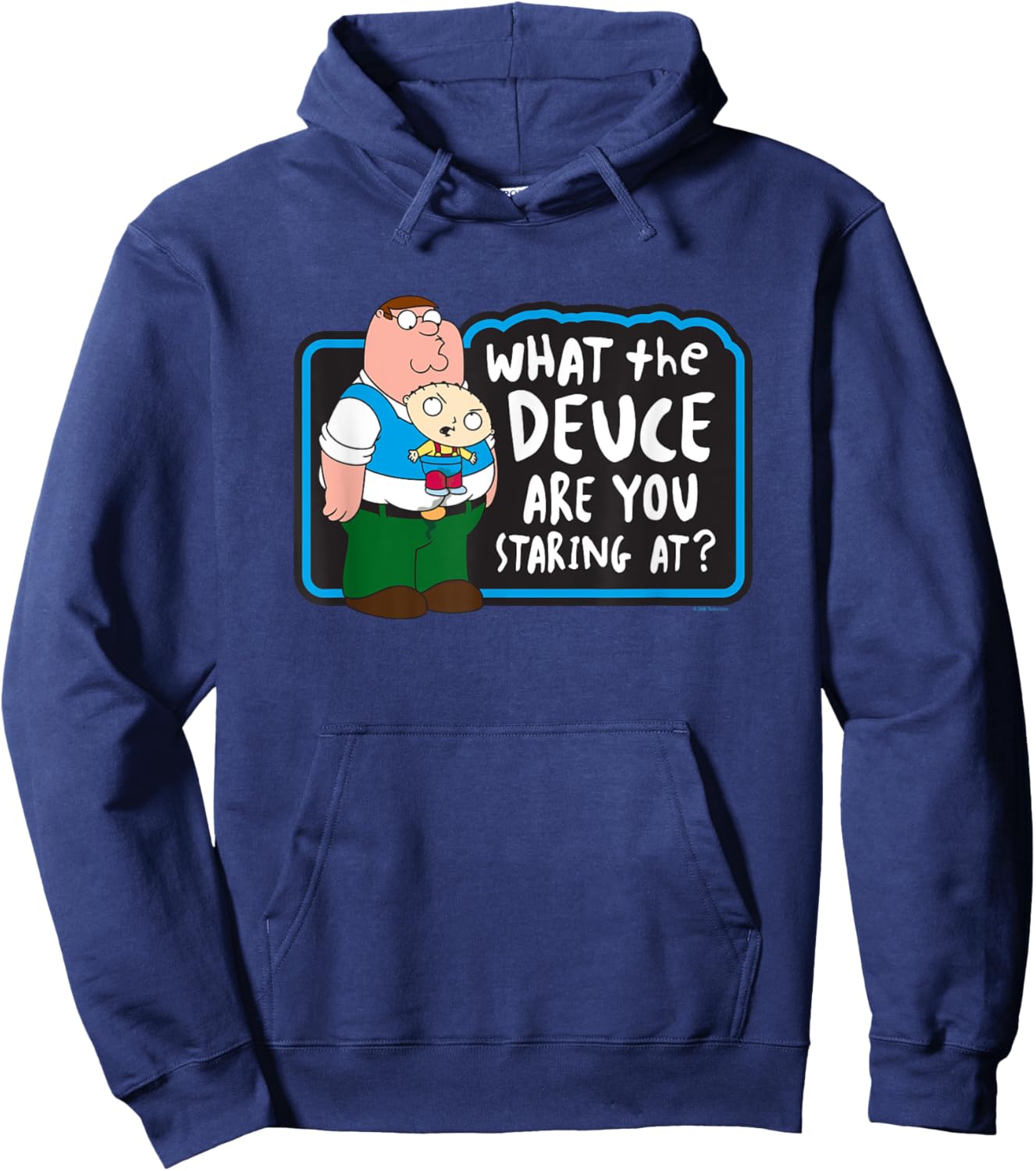 Family Guy What the Deuce Peter and Stewie Funny Cartoon Hoodie - Hoodie | Navy