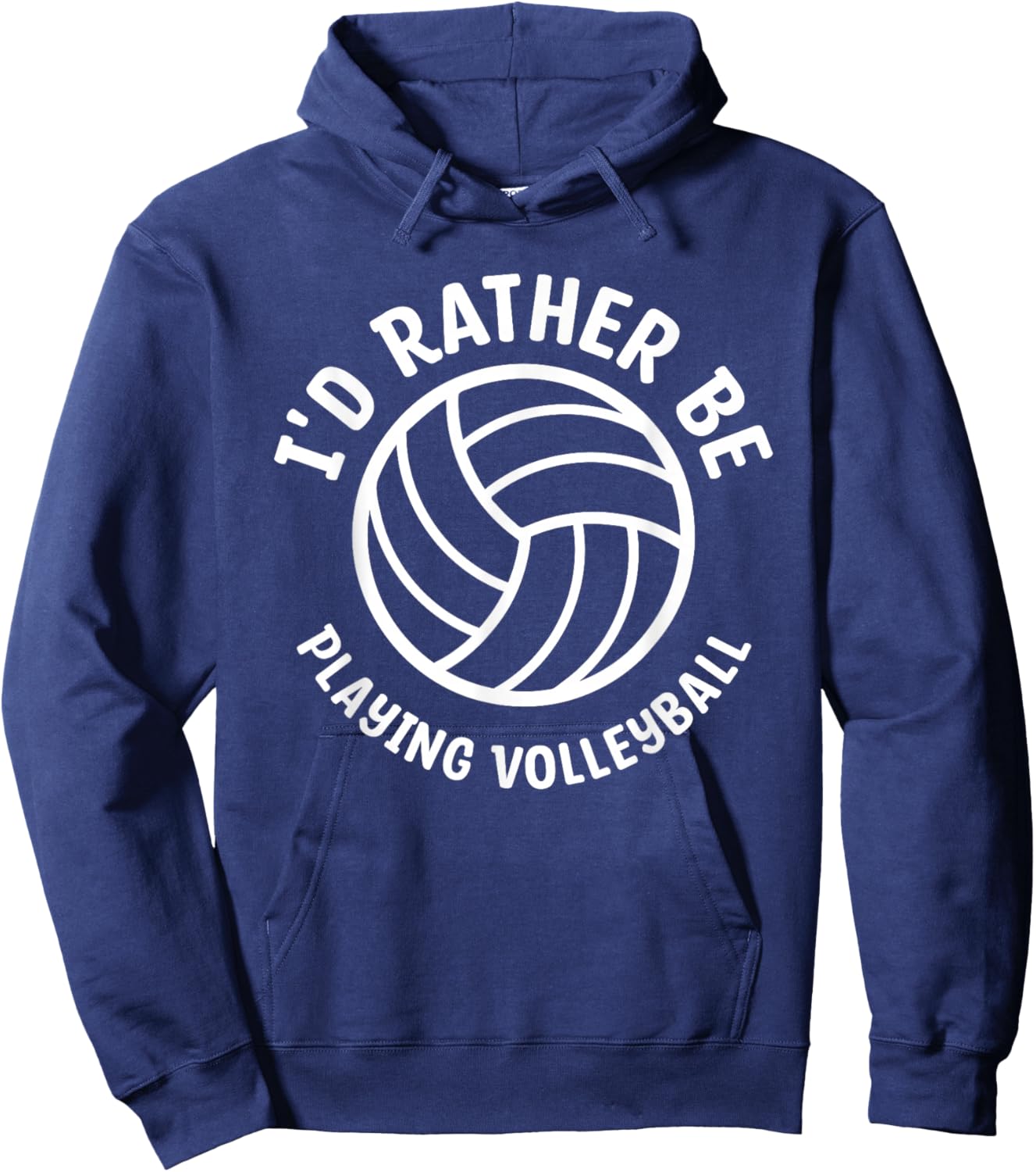 I'd Rather Be Playing Volleyball Hoodie - Hoodie | Navy