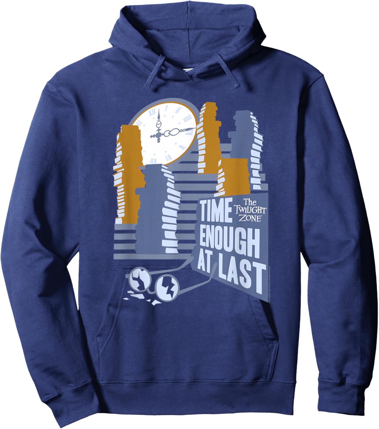 The Twilight Zone Time Enough at Last Hoodie - Hoodie | Navy