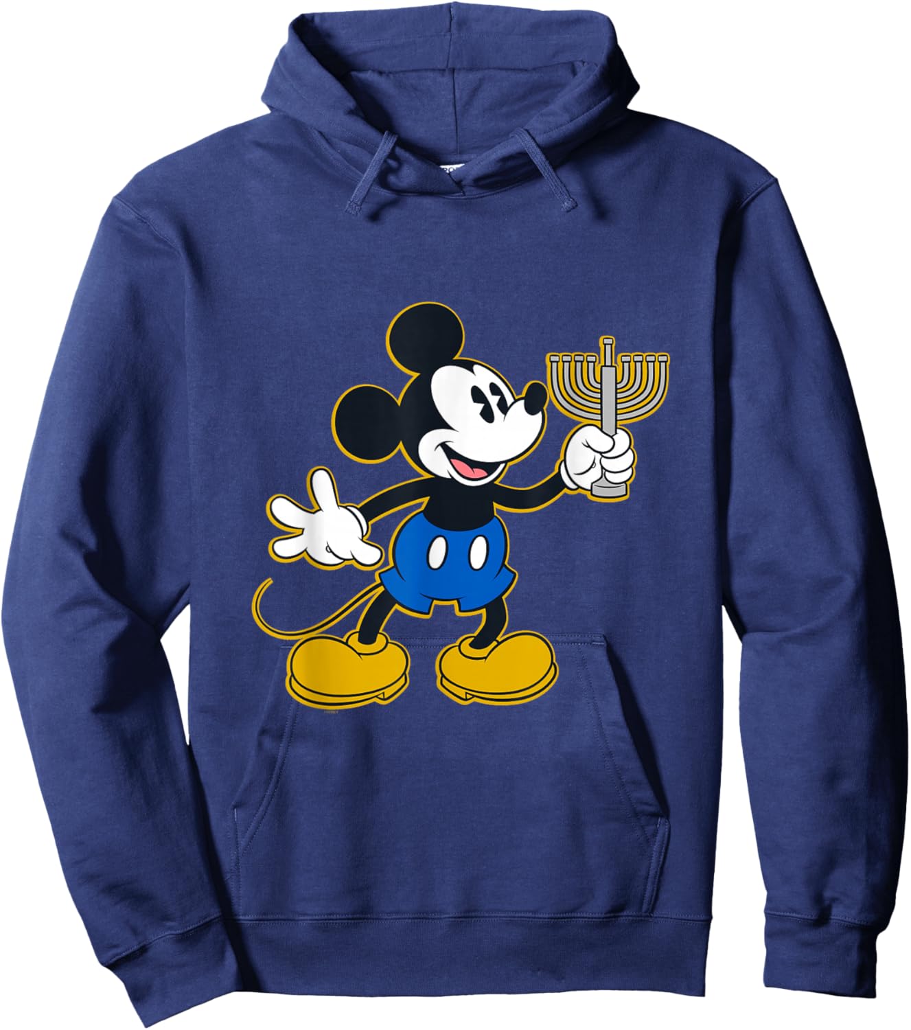 Disney Mickey Mouse Hanukkah Menorah Happy Holidays Hoodie - Hoodie | Navy