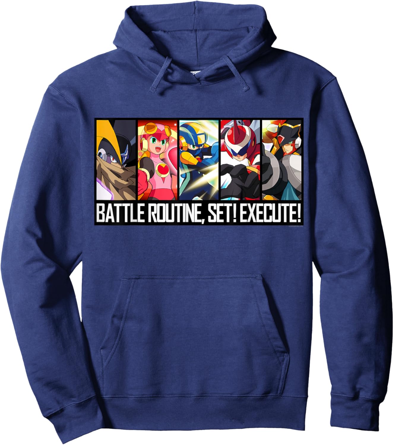 MEGA Man Battle Network NetNavi Small Hoodie - Hoodie | Navy