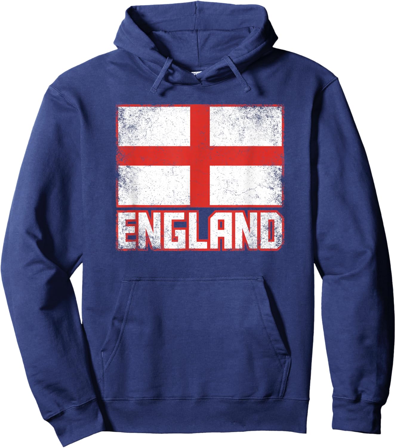 England Flag Vintage Retro Country English Pride Hoodie - Hoodie | Navy