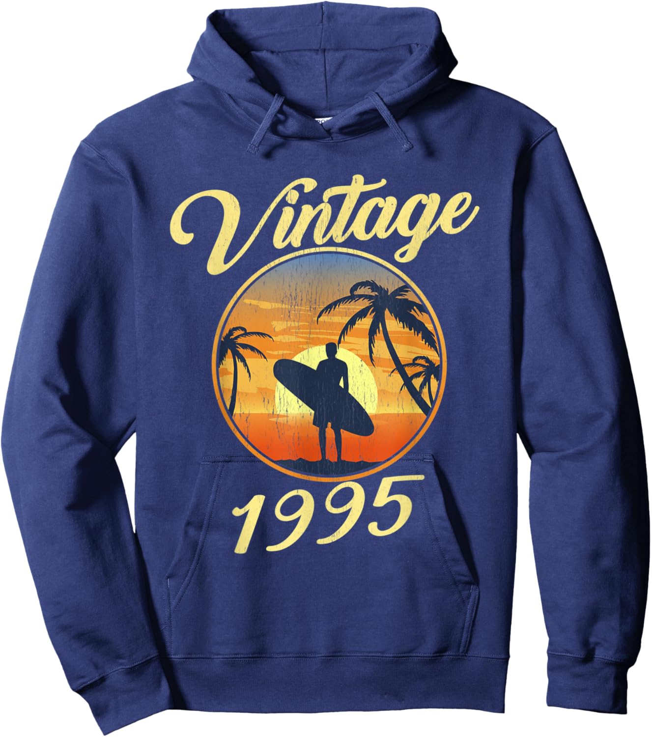 Vintage 1995 born in 1995 summer surf gift Men Women Kids Hoodie - Hoodie | Navy