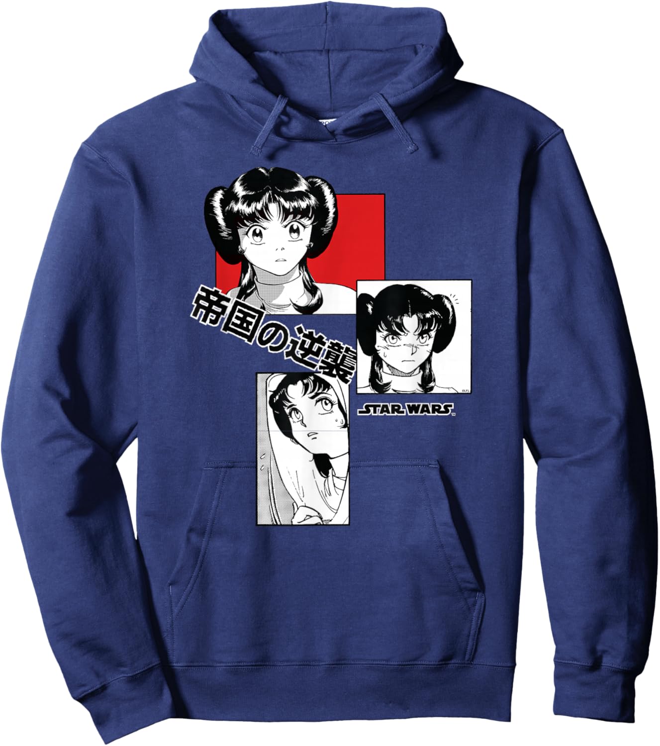 Star Wars Princess Leia Japanese Anime Manga Comic Hoodie - Hoodie | Navy