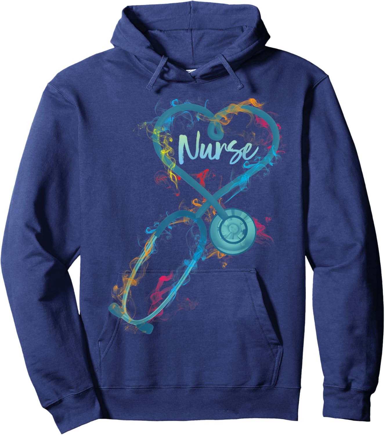 Nurse Stethoscope Heartbeat EKG Medical RN Gift Hoodie - Hoodie | Navy