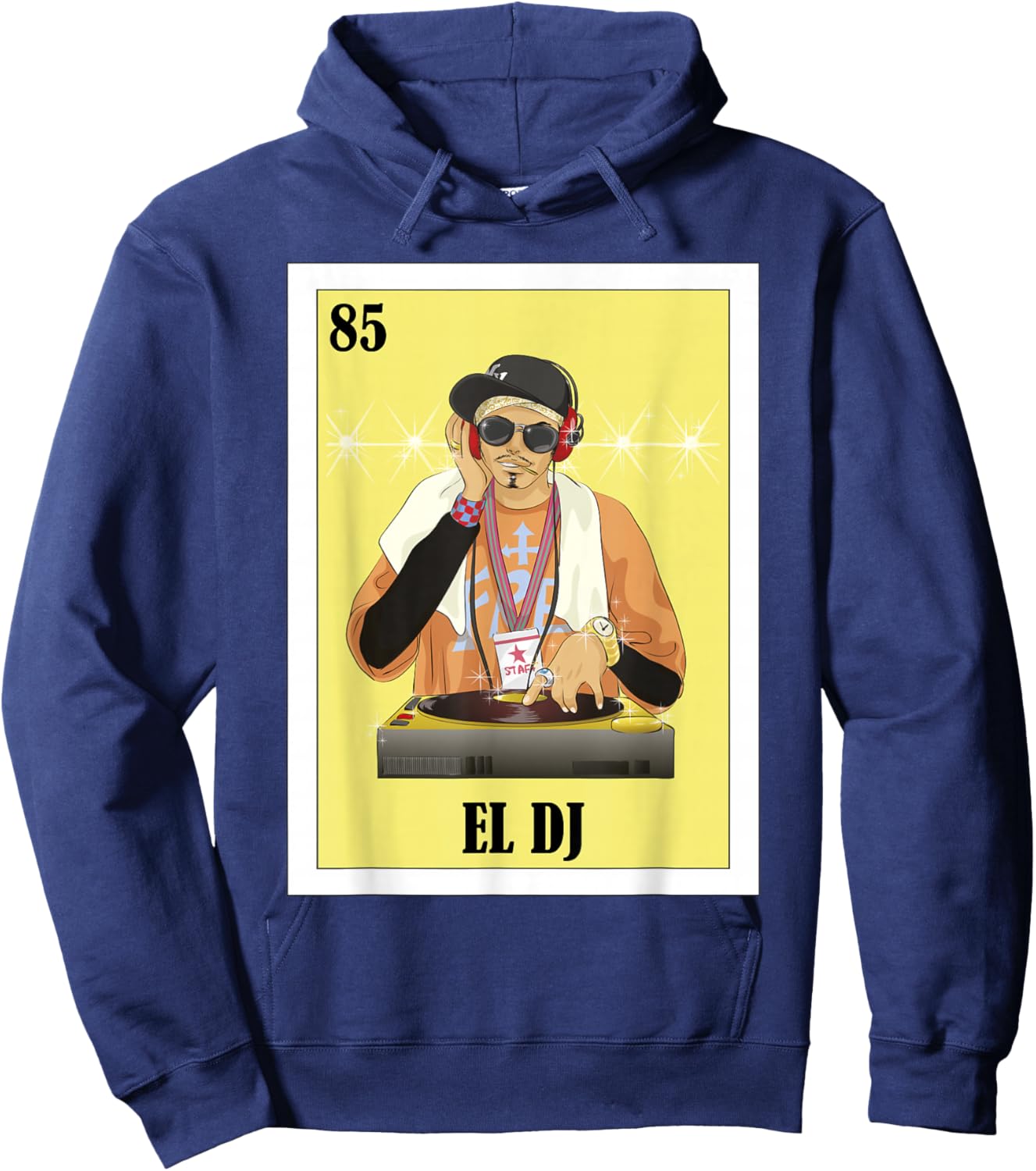 Funny Music Mexican Design - El DJ Hoodie - Hoodie | Navy