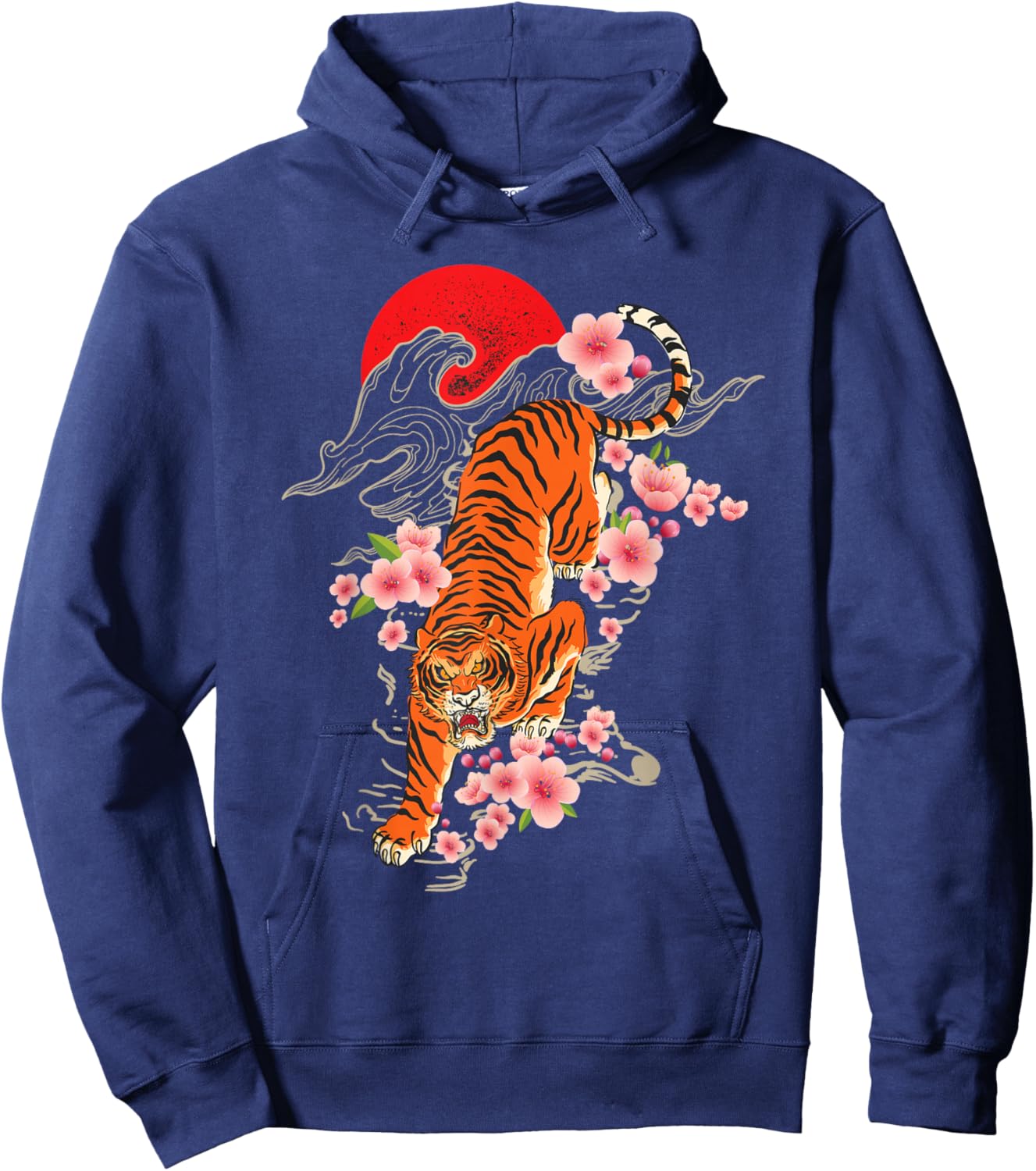 Japanese Tiger - Zoologist Wild Animal Zoo Lover Safari Hoodie - Hoodie | Navy