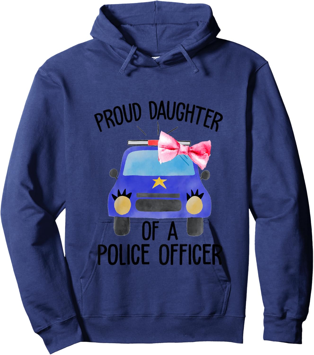 Kids Proud Daughter Of A Police Officer Policeman Dad Baby Girl Hoodie - Hoodie | Navy