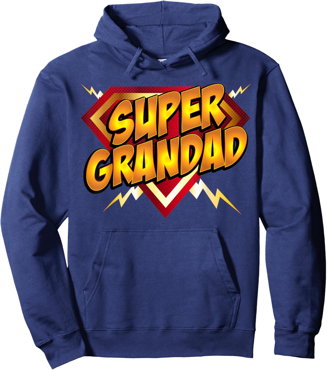 Super Grandad Superhero Grandfather Father's Day Hoodie - Hoodie | Navy