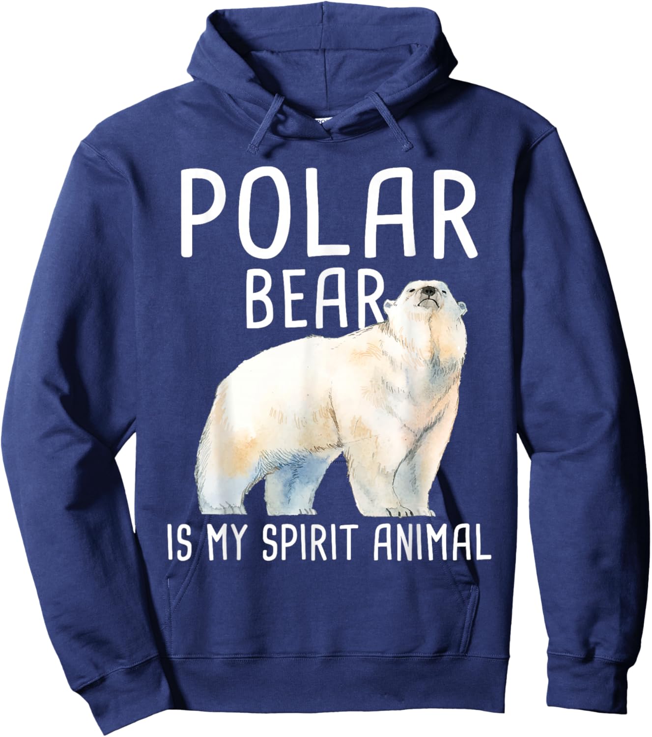 Polar Bear Is My Spirit Animal - Wildlife Lover Zookeeper Hoodie - Hoodie | Navy