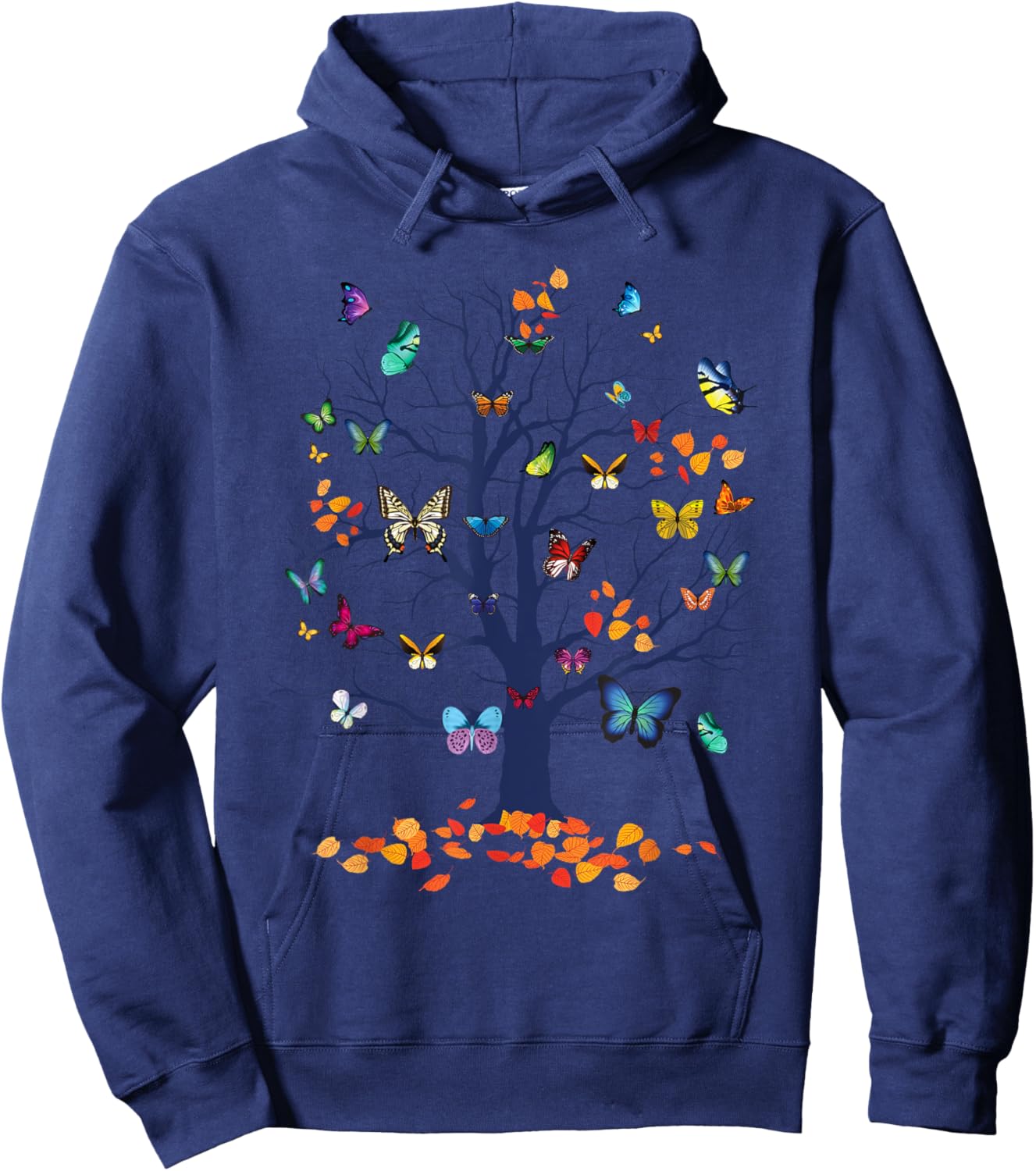Butterfly Tree - Lepidopterist Butterfly Lover Butterflies Hoodie - Hoodie | Navy