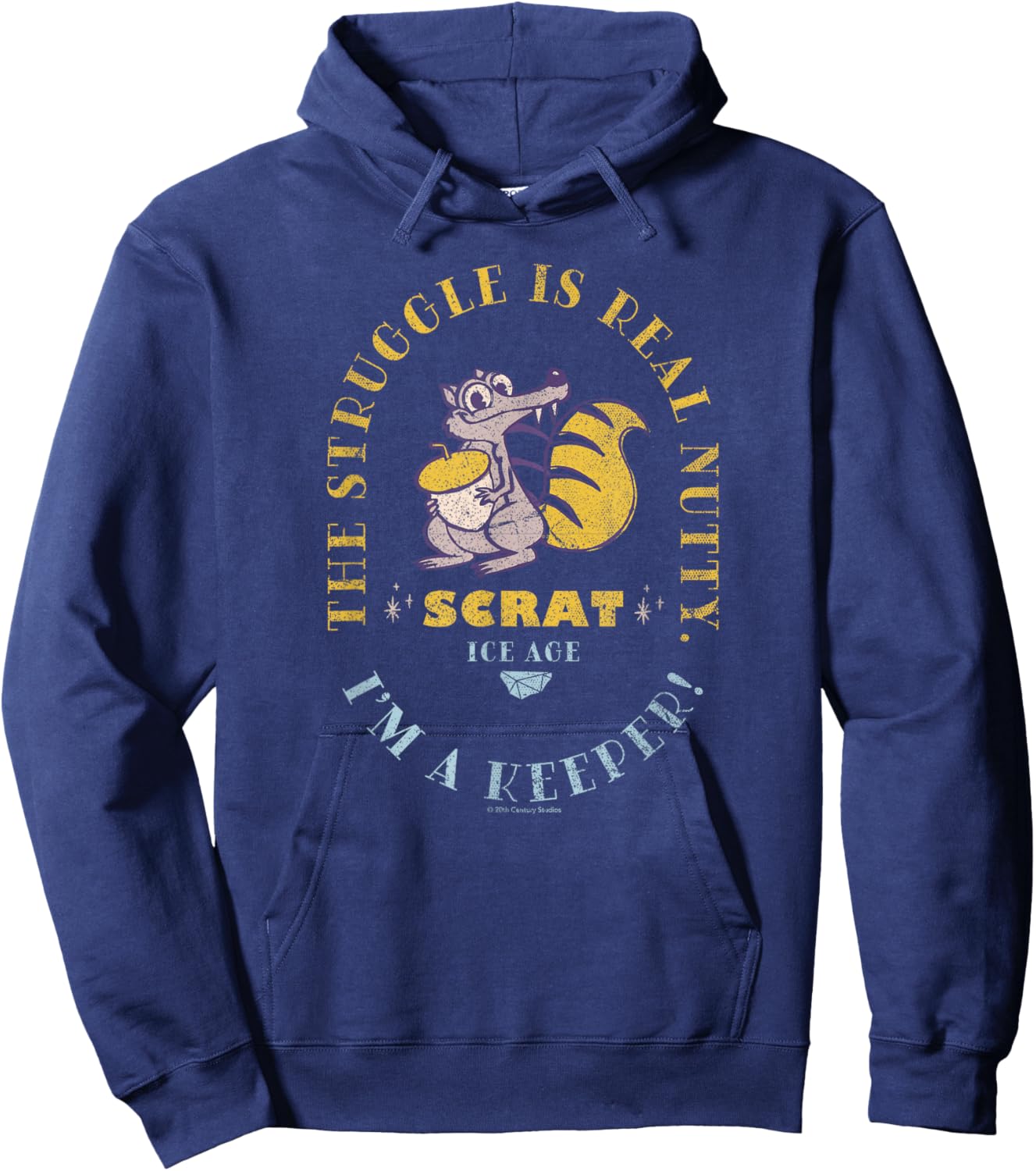 Ice Age Scrat The Struggle is Real Nutty Hoodie - Hoodie | Navy