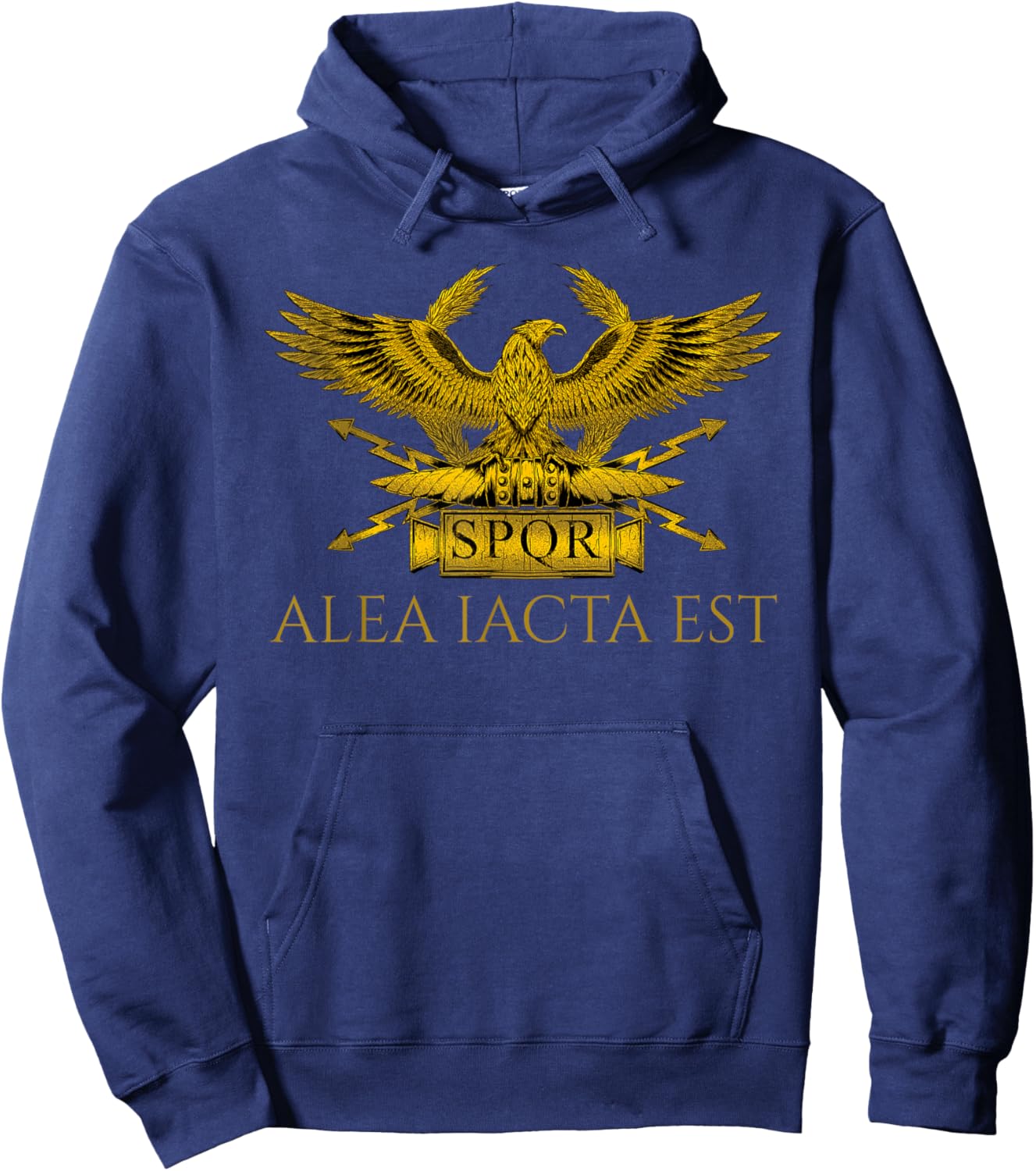 Julius Caesar Quote - Alea Iacta Est - SPQR - Roman History Hoodie - Hoodie | Navy