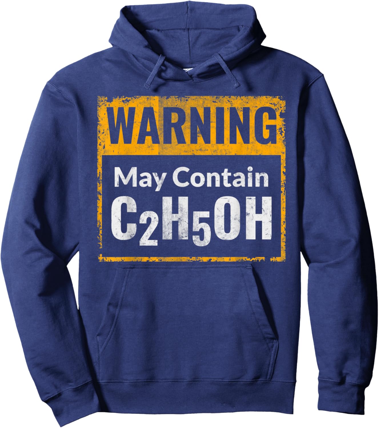 Warning - May contain C2H5OH - Funny alcohol, ethanol, C2H6O Hoodie - Hoodie | Navy