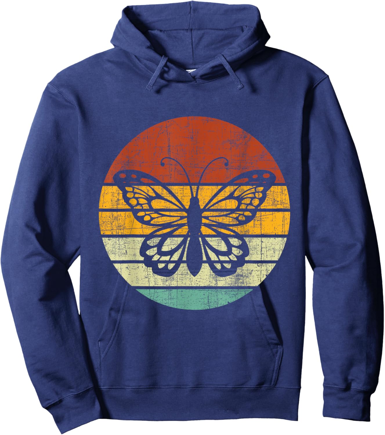 Retro Butterfly Lover - Entomology Lepidopterist Butterflies Hoodie - Hoodie | Navy
