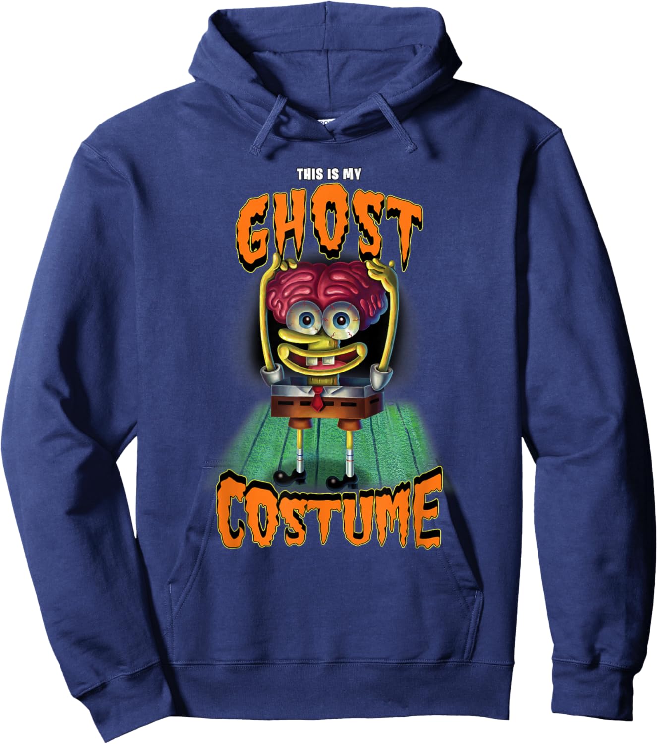 SpongeBob SquarePants Halloween This Is My Ghost Costume Hoodie - Hoodie | Navy