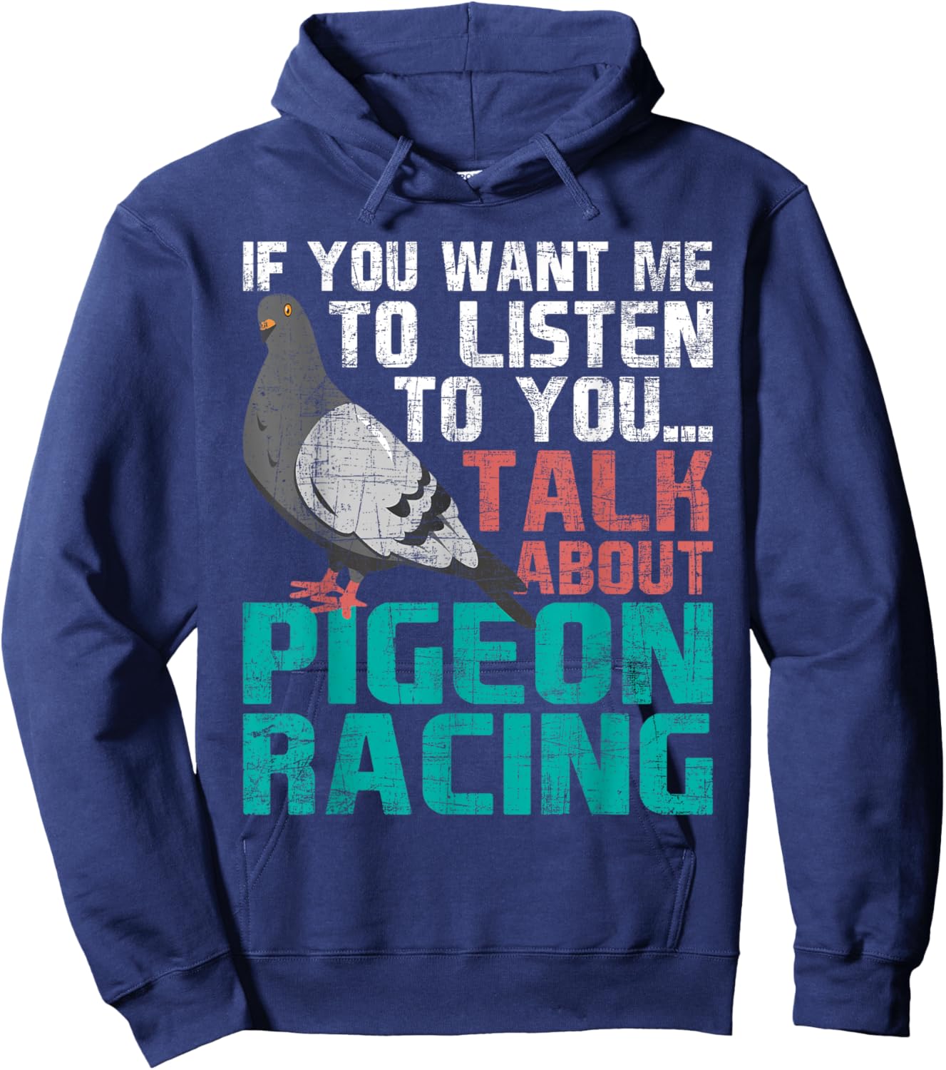 Let's Talk About Pigeon Racing - Birdwatching Birdwatcher Hoodie - Hoodie | Navy