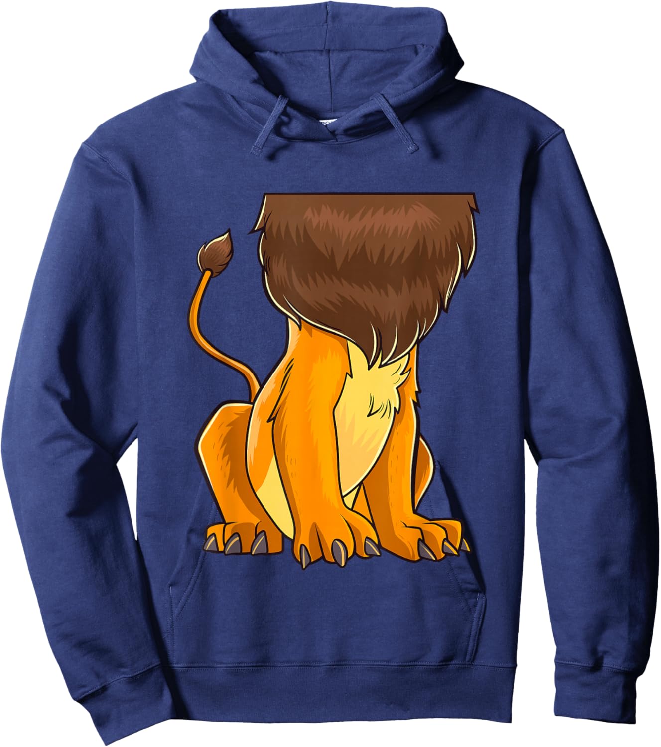 Lion Body Costume Mane Cute Headless Funny Lions Halloween Hoodie - Hoodie | Navy