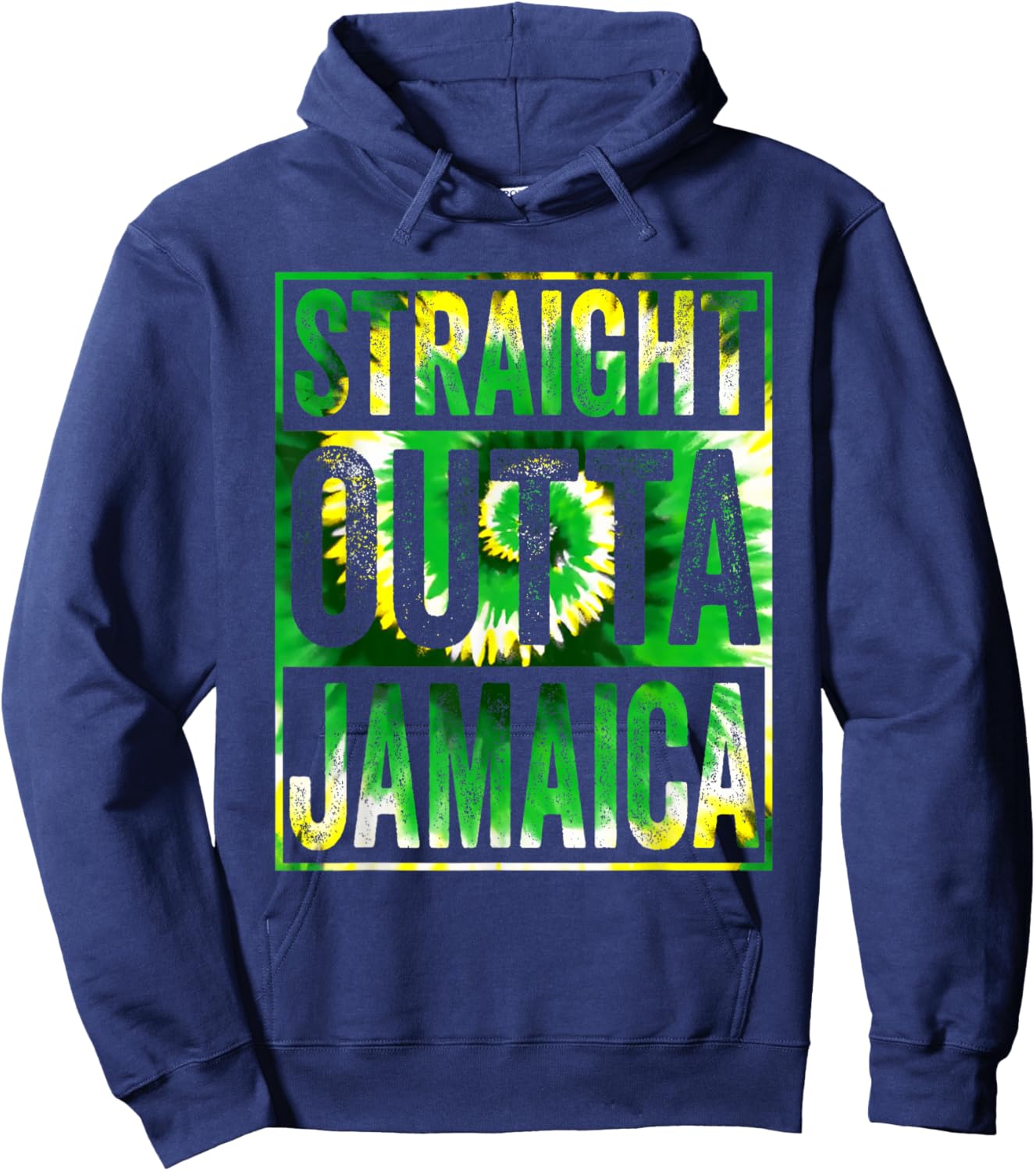 Straight Outta Jamaica Girls Trip 2022 Weddin Party Tie Dye Hoodie - Hoodie | Navy