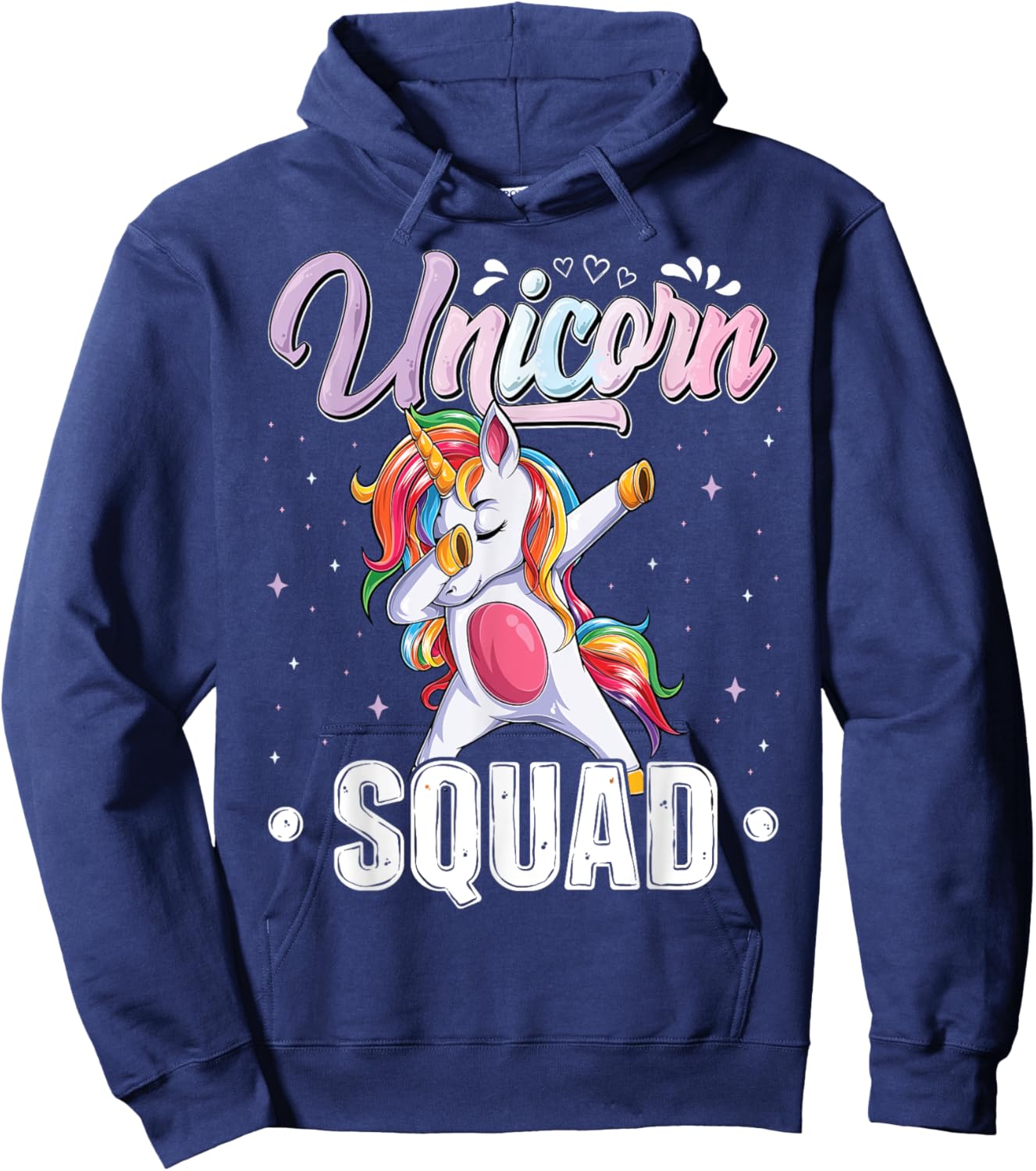 Unicorn Birthday party matching Set Family Unicorn Squad Hoodie - Hoodie | Navy