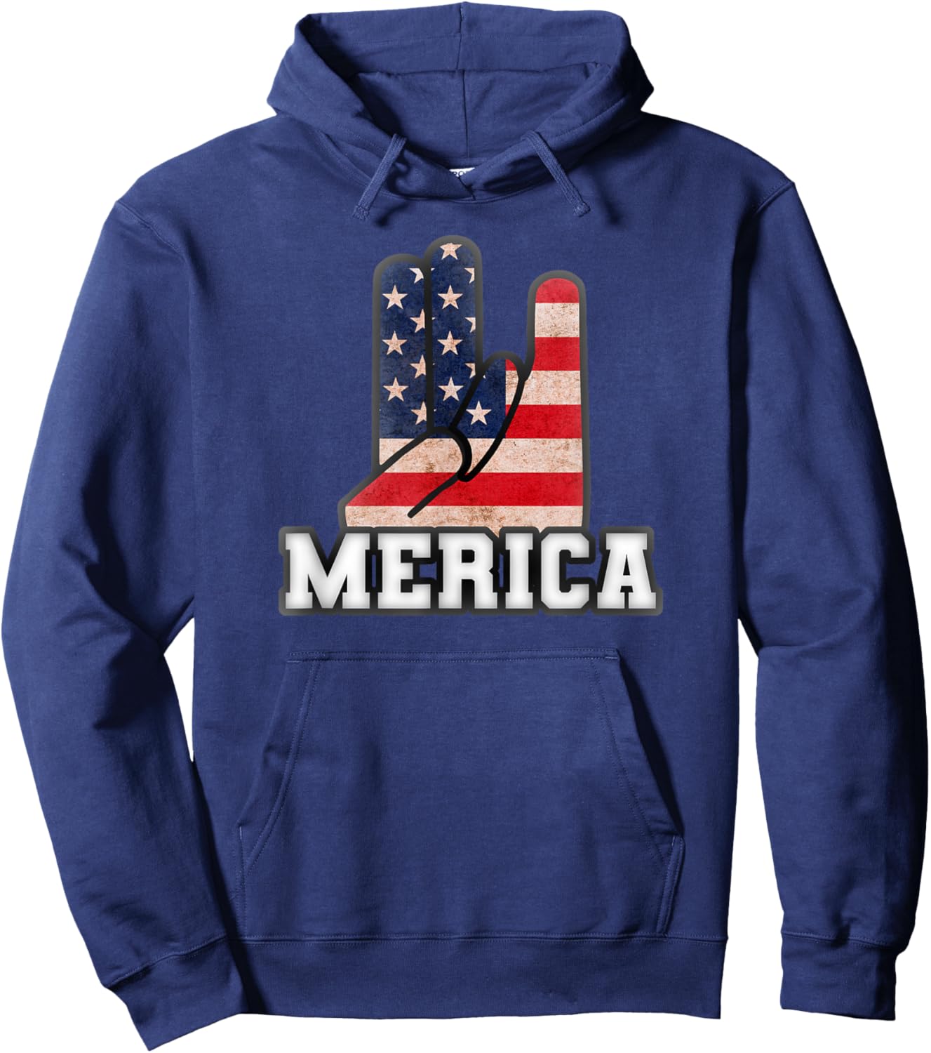 Merica - Patriotic America Shocker Hoodie - Hoodie | Navy