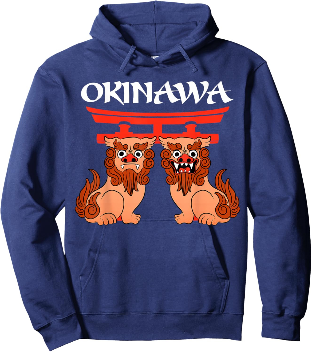 Shisa Dogs - Guardian Lions Okinawa Japan Hoodie - Hoodie | Navy