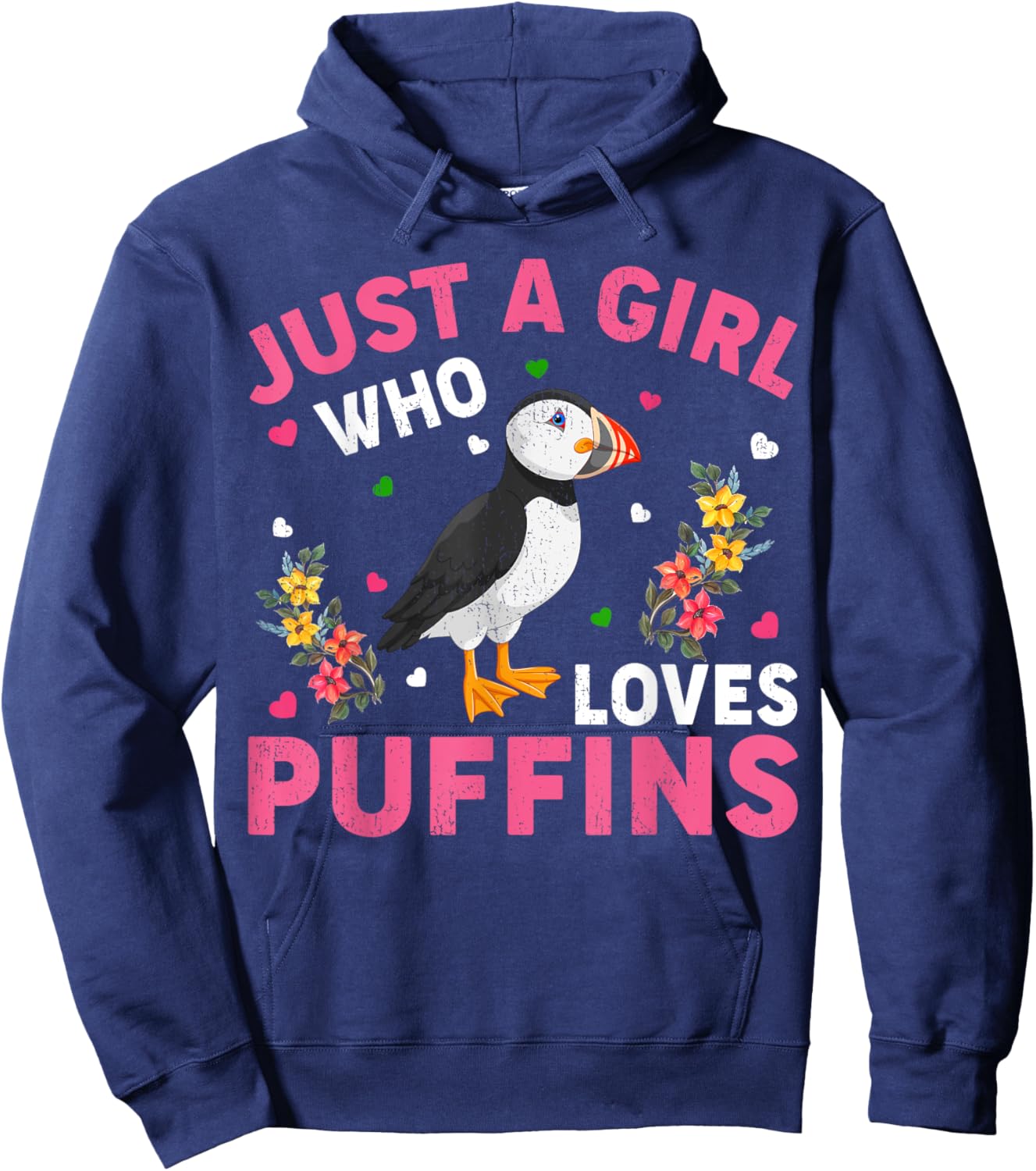 Puffin Bird Lover Just A Girl Who Loves Puffins Hoodie - Hoodie | Navy