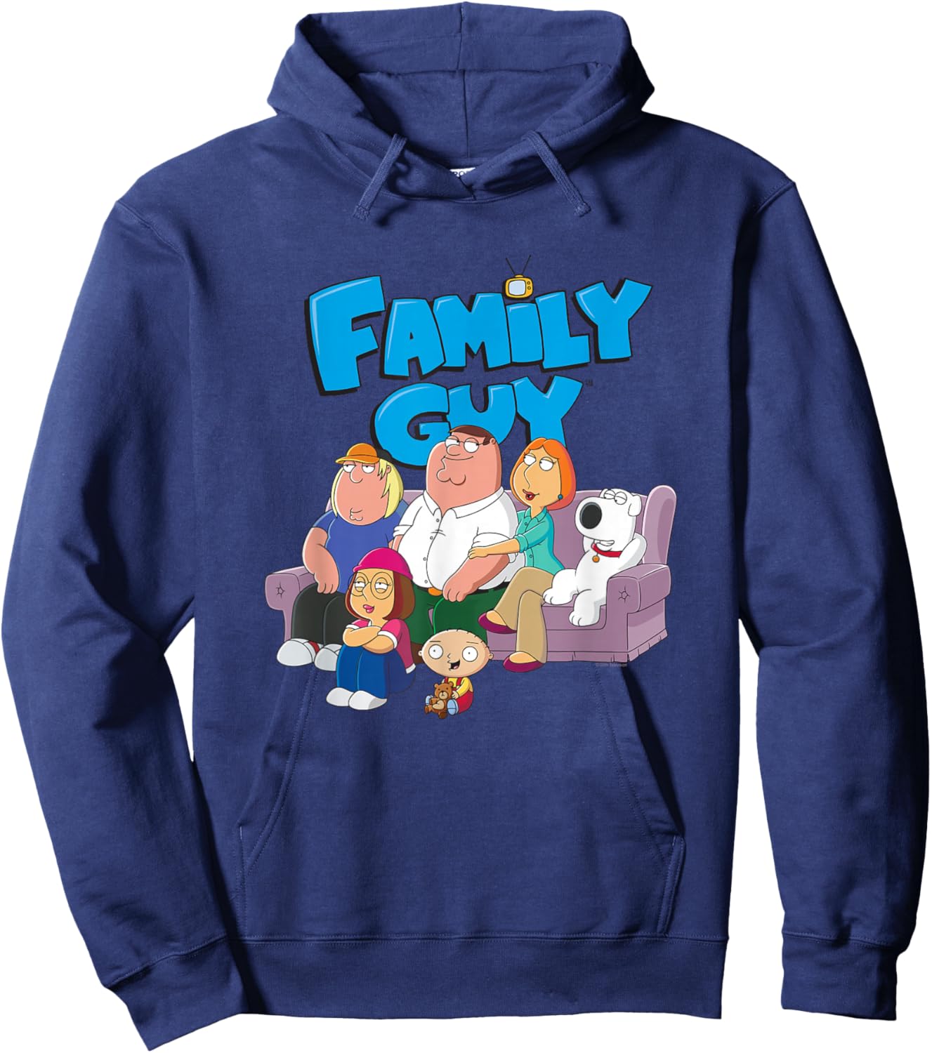 Family Guy Griffin Family with Logo Cartoon Hoodie - Hoodie | Navy