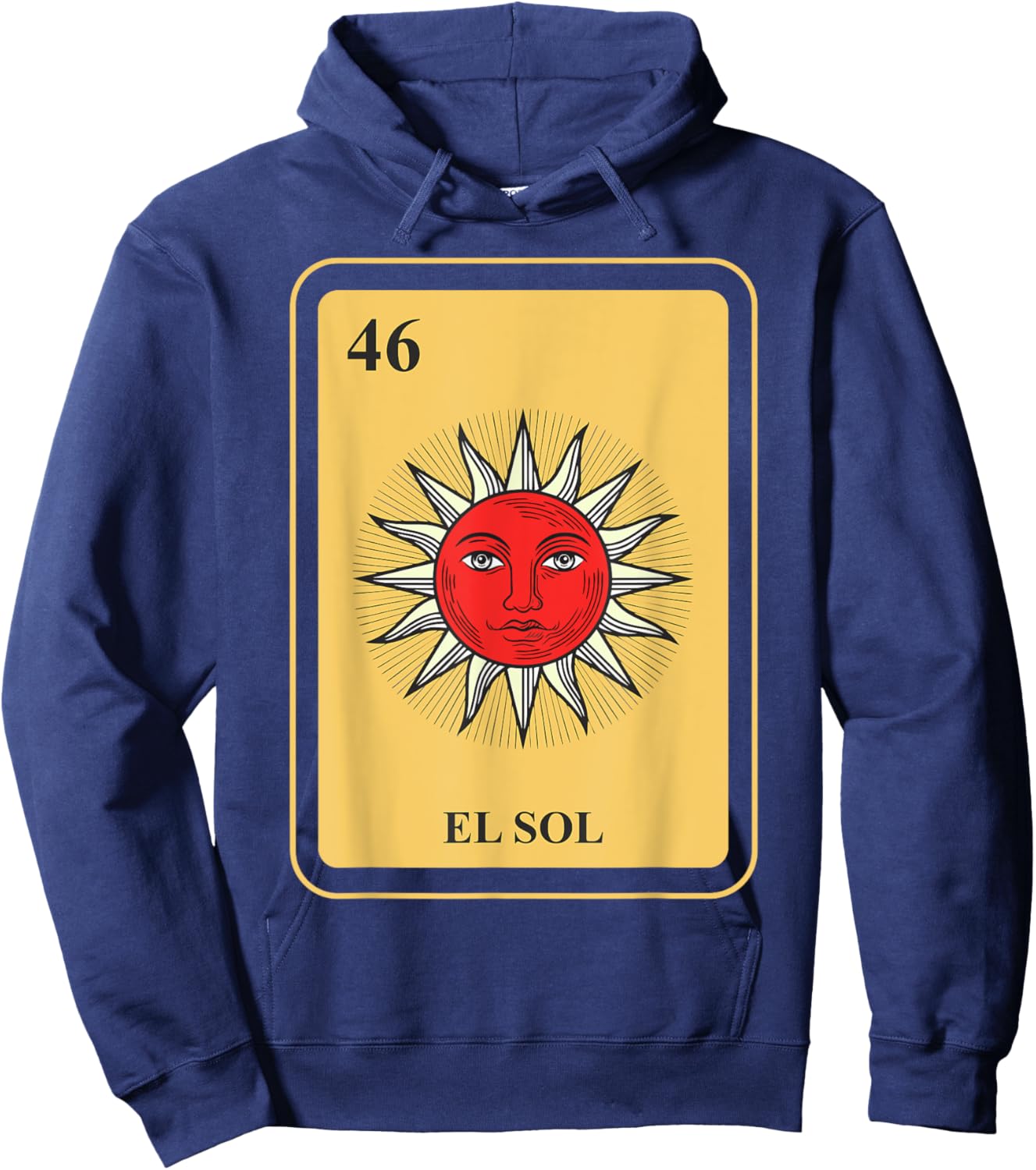 Mexican El Sol Sun Traditional Bingo Holiday Hoodie - Hoodie | Navy