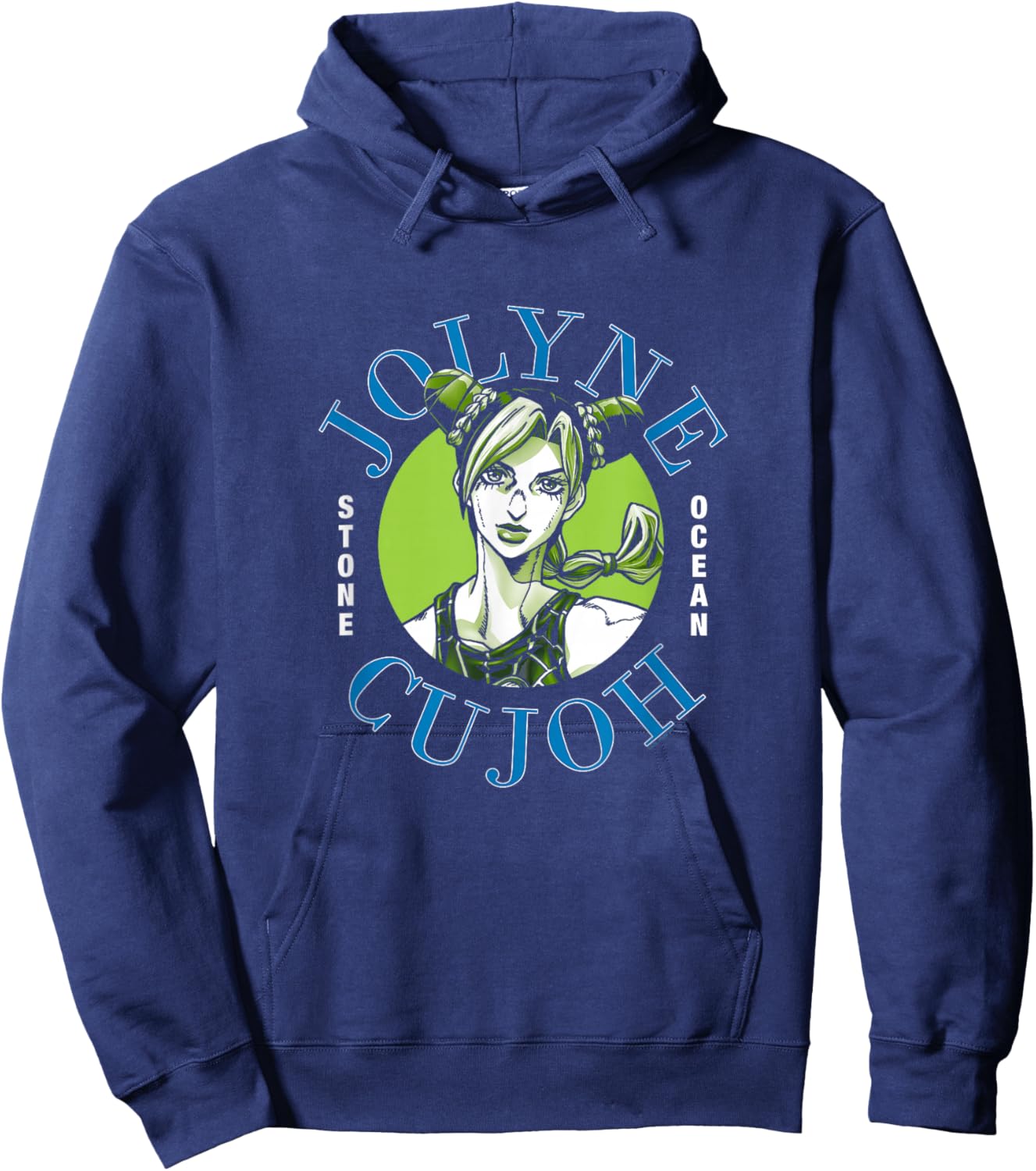 JoJo's Bizarre Adventure Stone Ocean Jolyne Cujoh Closeup Hoodie - Hoodie | Navy