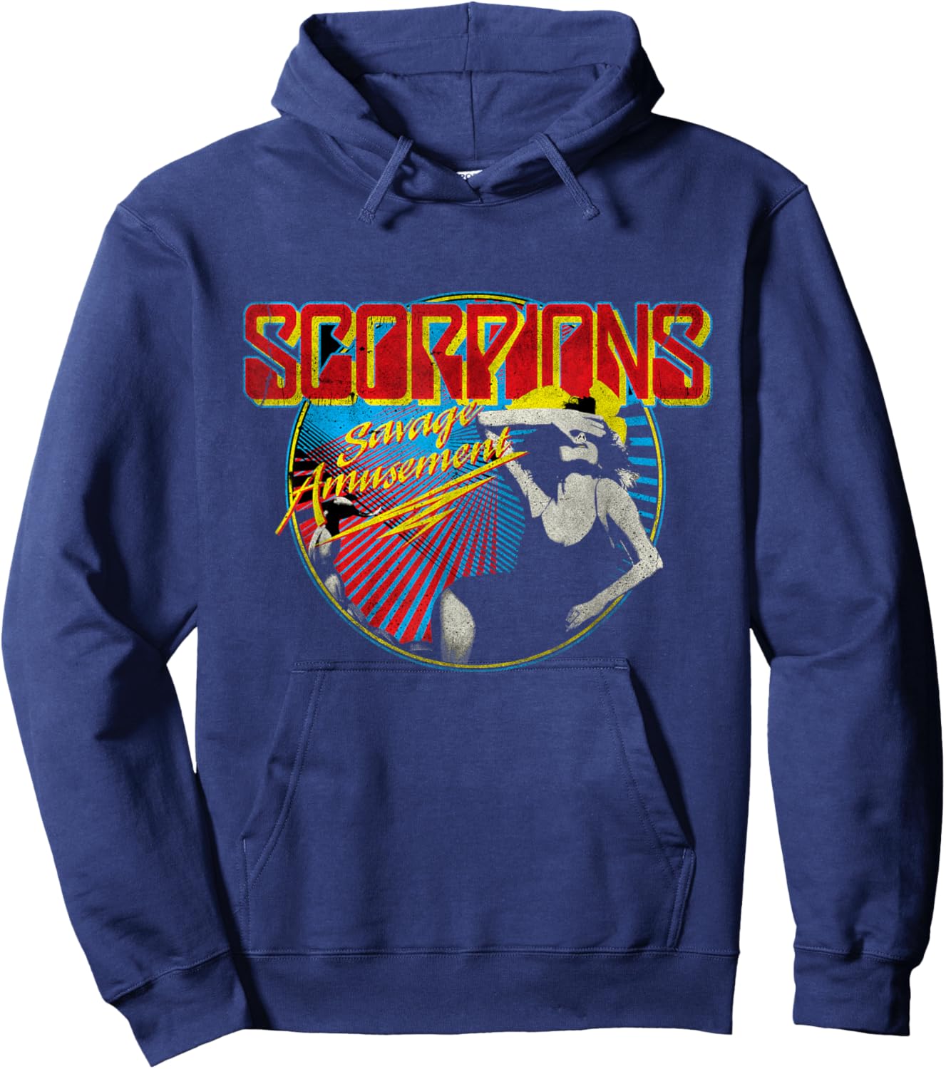 Official Scorpions Savage Amusement Hoodie - Hoodie | Navy