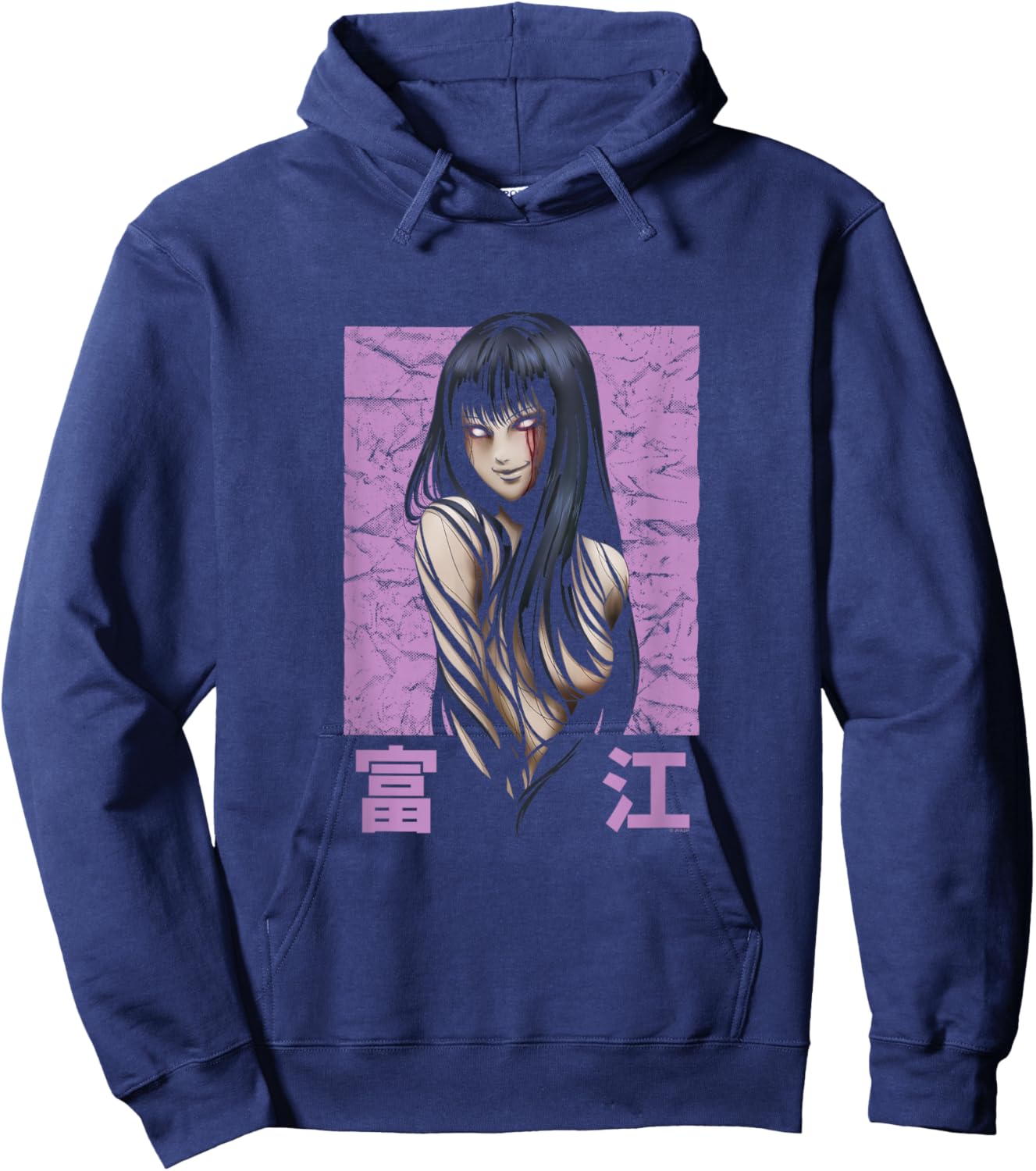 Junji Ito Tomie Purple Background Hoodie - Hoodie | Navy
