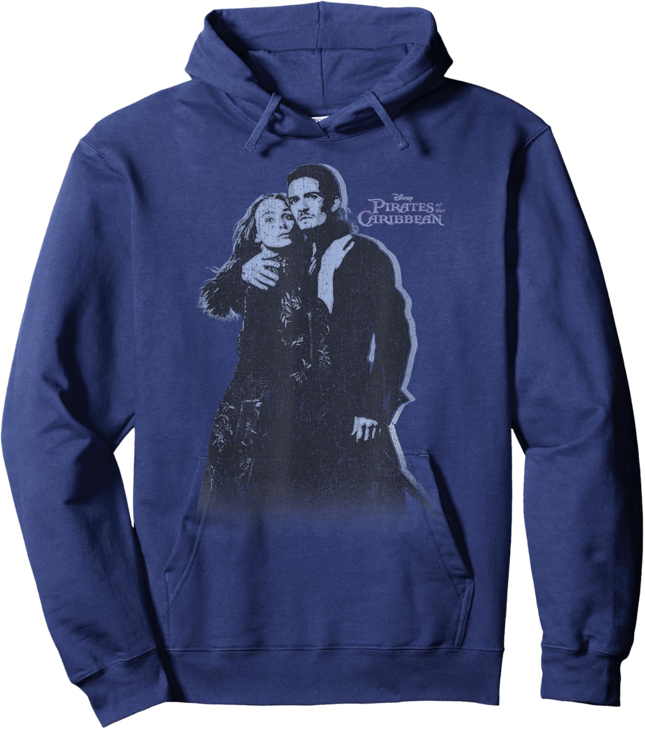Disney Pirates of the Caribbean Will and Elizabeth Poster Hoodie - Hoodie | Navy