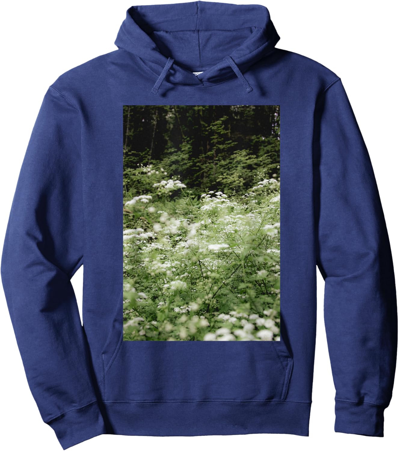 Aesthetic Wildflower Streetwear Flower Fashion Hoodie - Hoodie | Navy