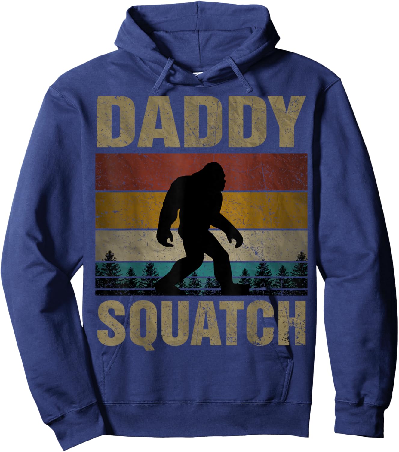 Daddy Squatch Bigfoot Dad Sasquatch Yeti Family Matching Hoodie - Hoodie | Navy