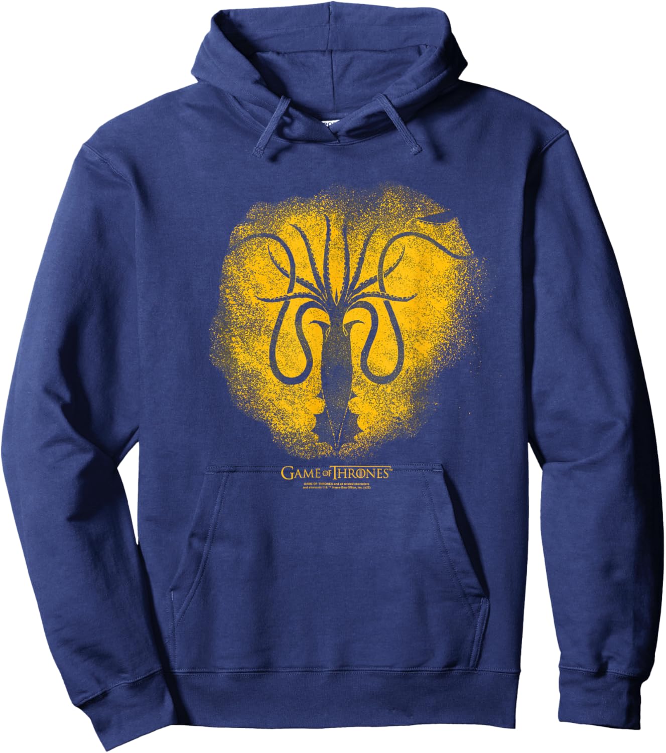 Game of Thrones Greyjoy Sprayed Outline Sigil Hoodie - Hoodie | Navy
