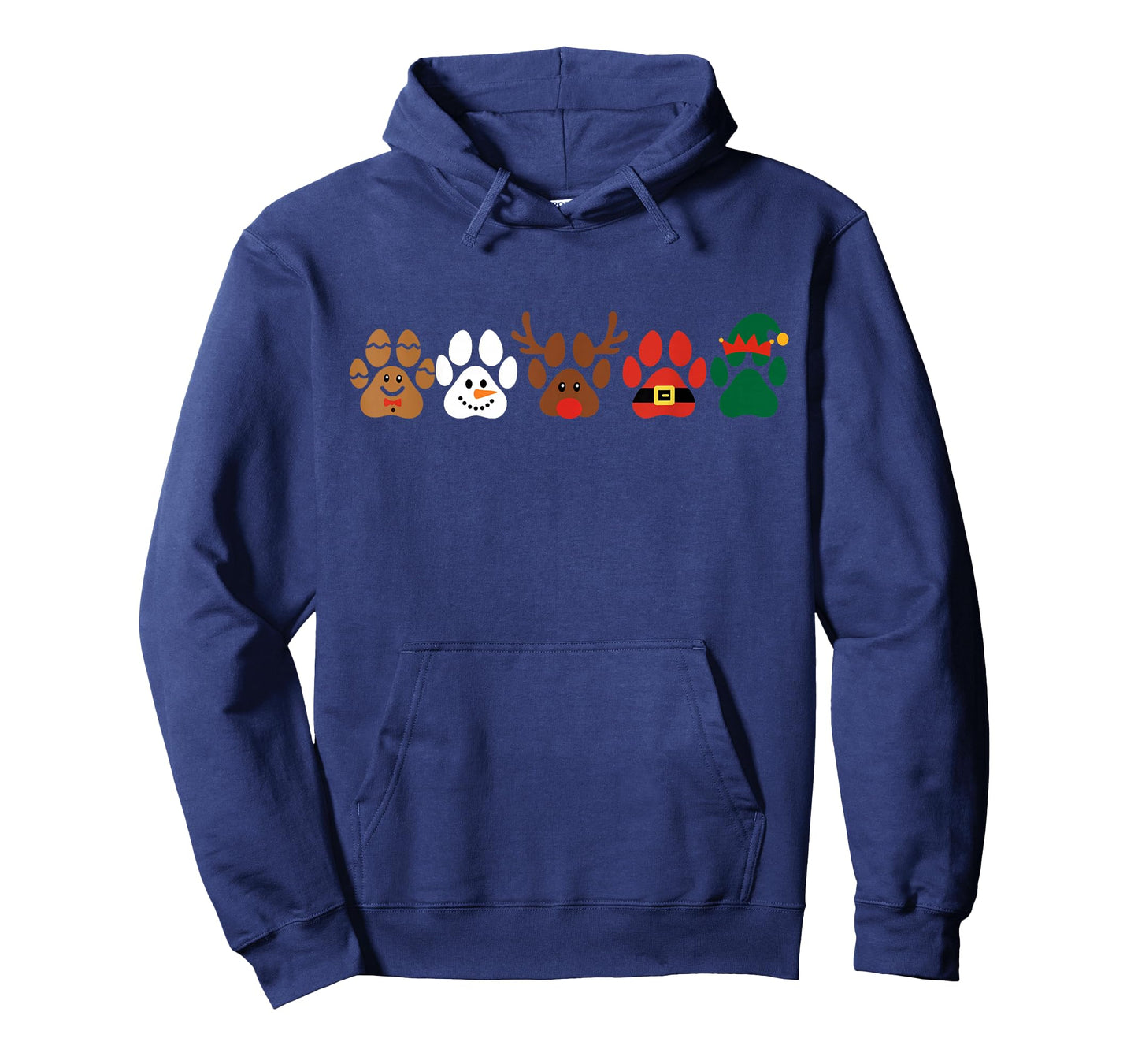 Cute Dog Paw Print Santa Elf Christmas Character Holiday T-Shirt