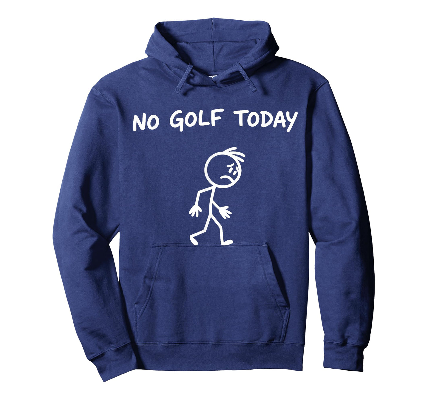 No Golf Today Funny Sad Graphic Stickman Golfer Men Women T-Shirt
