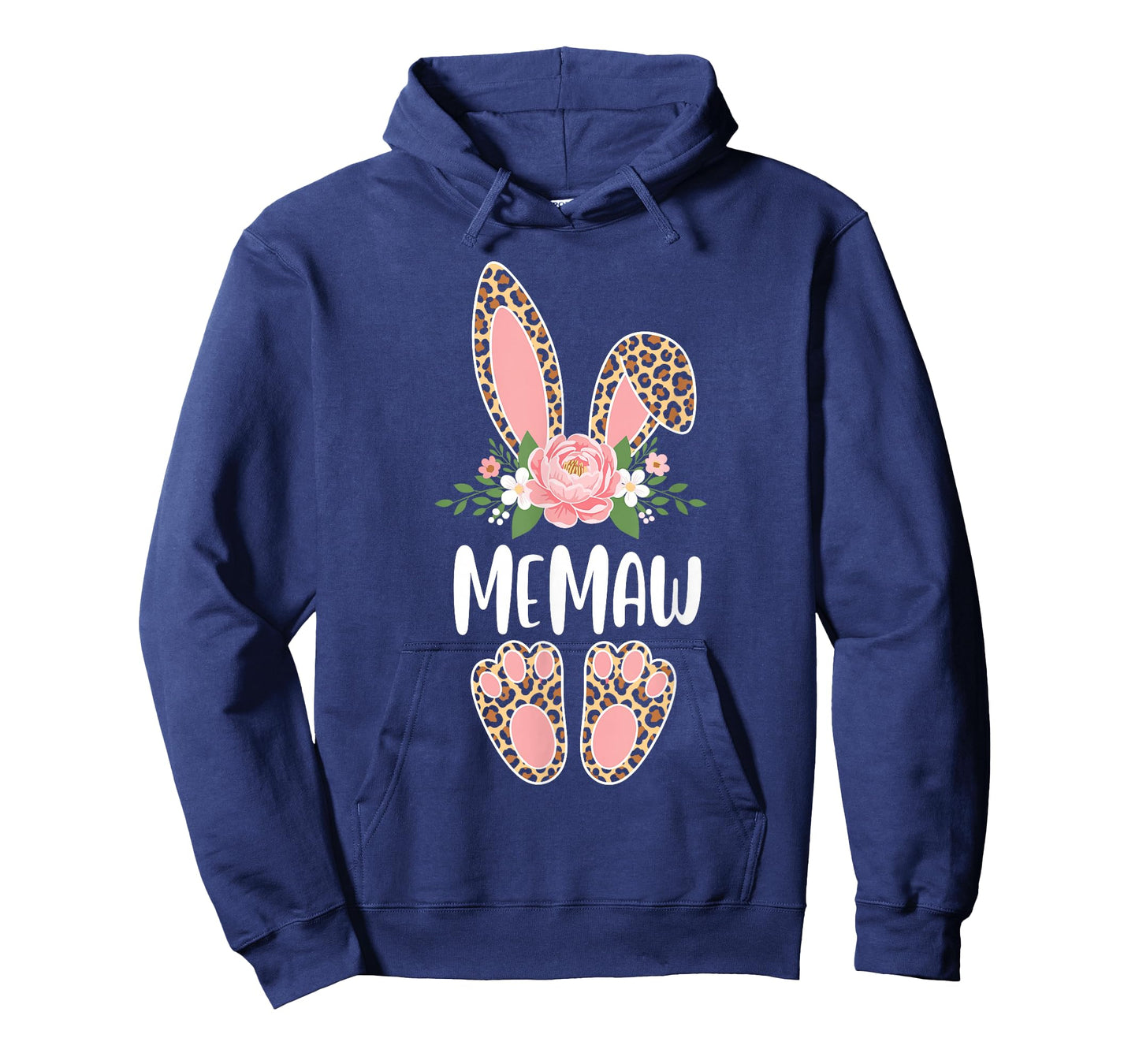 Floral Leopard Memaw Bunny Happy Easter Spring T-Shirt