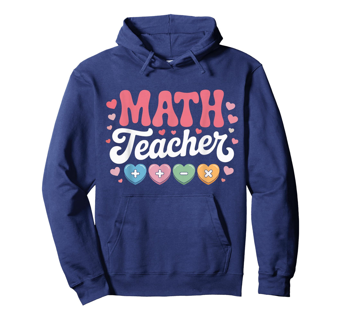 Math Teacher Appreciation Valentines Day Hearts Fun School T-Shirt
