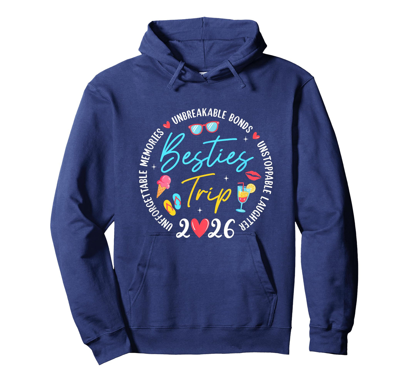 Besties Trip 2026 Memories Girls Friends Trip Vacation Retro T-Shirt