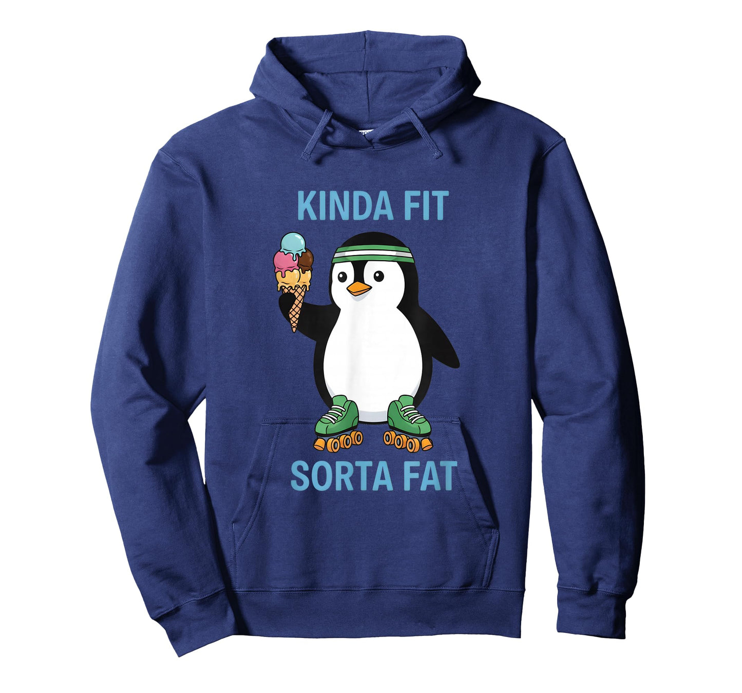 Kinda Fit Sorta Fat Funny Gym Penguin Weightlifting Workout T-Shirt