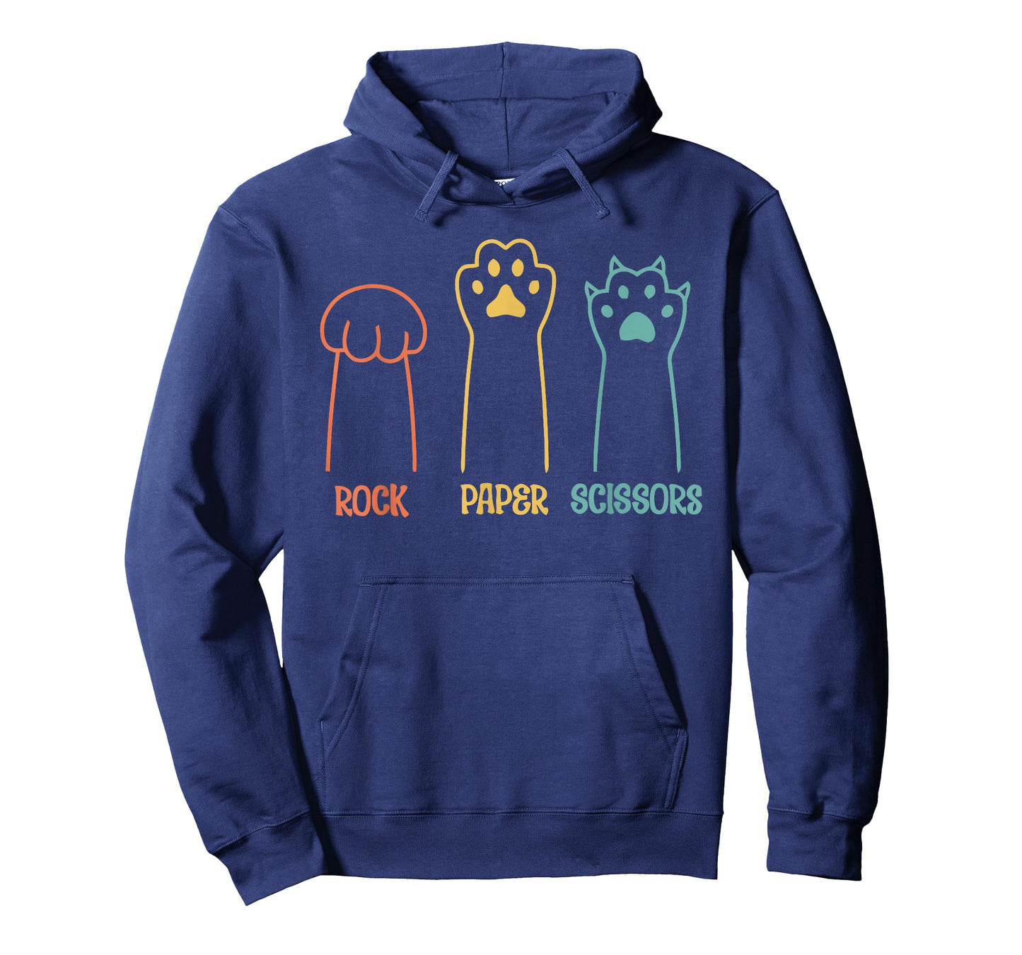 Rock Paper Scissors Cat Paw Humor Hand Game Funny Cat T-Shirt