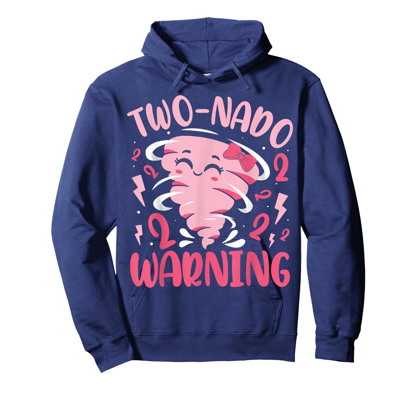 Kids Two-nado Warning 2nd Birthday Pink Tornado Birthday T-Shirt