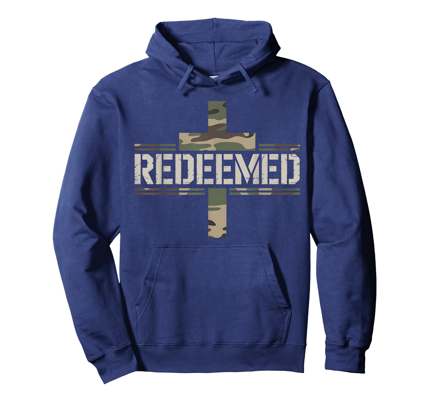 Redeemed Cross Camo American Flag Veteran Religious T-Shirt