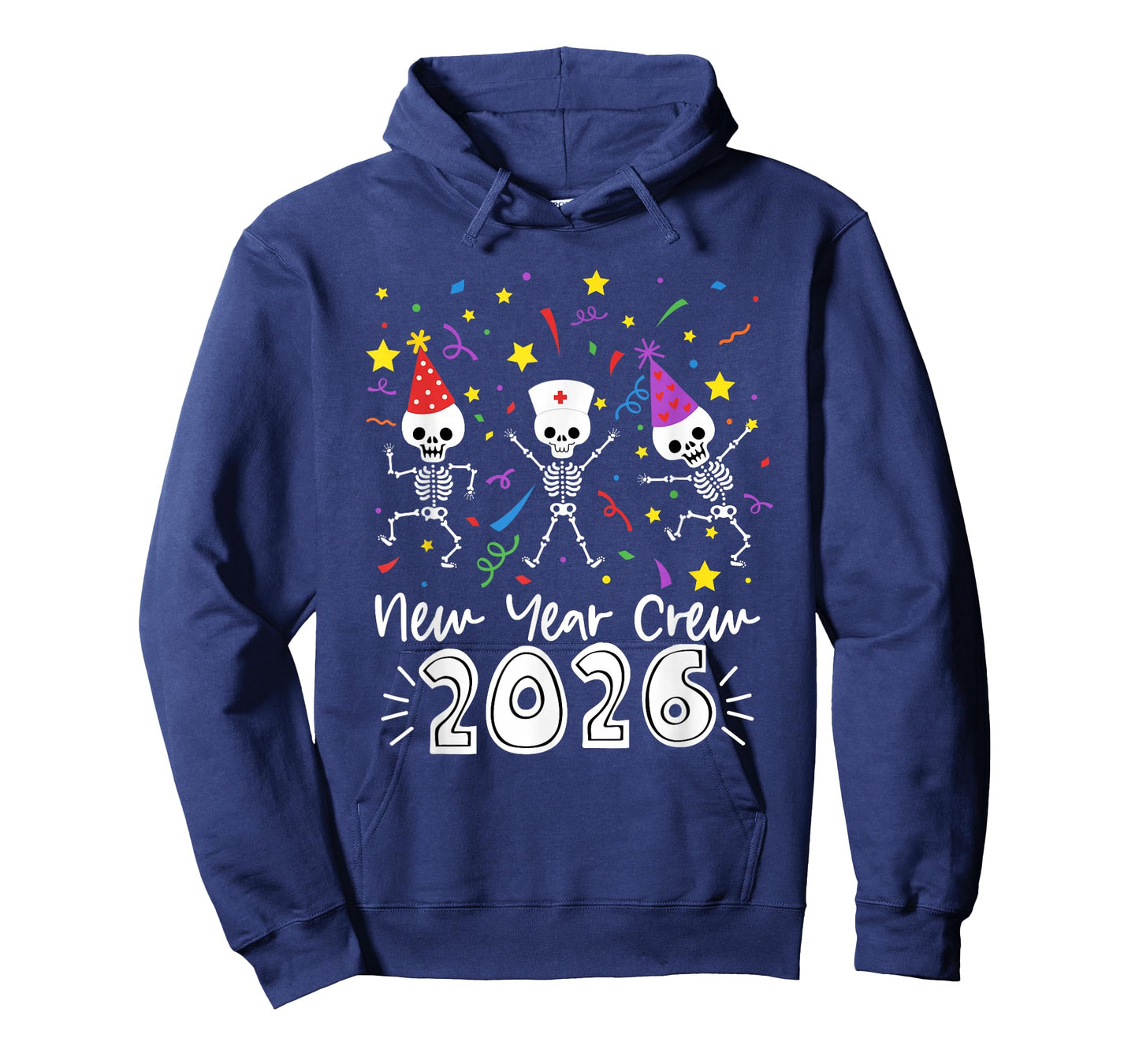 Nurse Dancing Skeleton New Year Crew 2026 Funny ER ICU T-Shirt