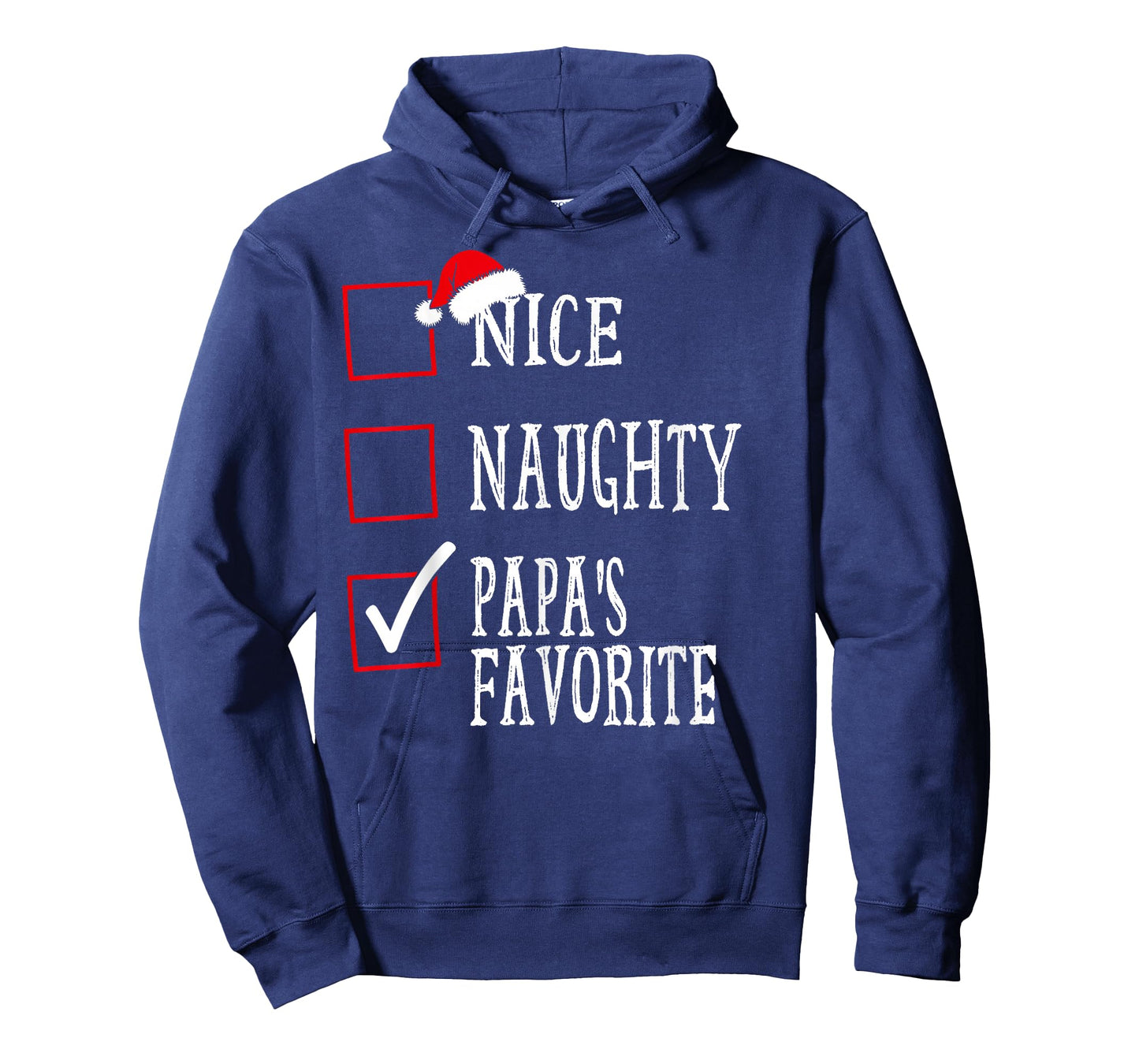 Nice Naughty Papa’s Favorite Christmas Funny Xmas Design T-Shirt