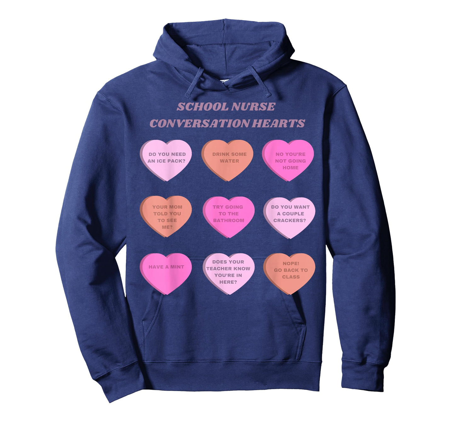 School Nurse Conversation Hearts Valentine Educator Student T-Shirt