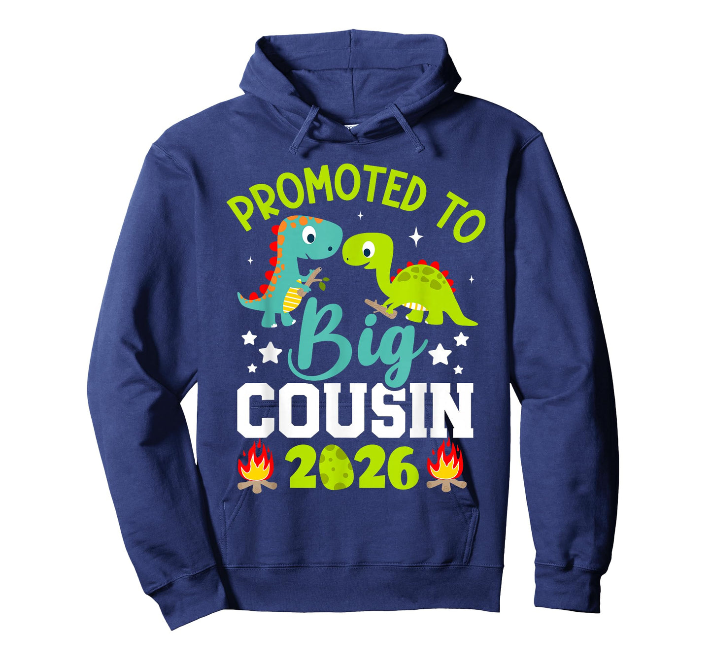 Promoted to Big Cousin 2026 with Dinosaur New Baby Shower T-Shirt