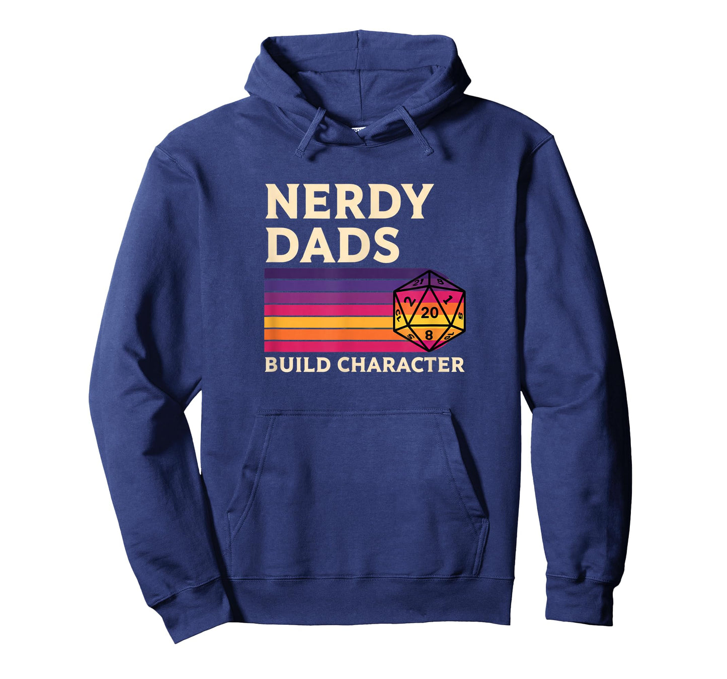 Nerdy Dads Build Character, Retro Tabletop RPG Father's Day T-Shirt